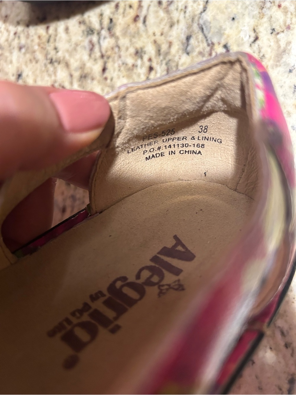 ALEGRIA PESCA FLORAL LEATHER COMFORT SHOES NEW? Size 38 (8-8.5) no box - Picture 11 of 13